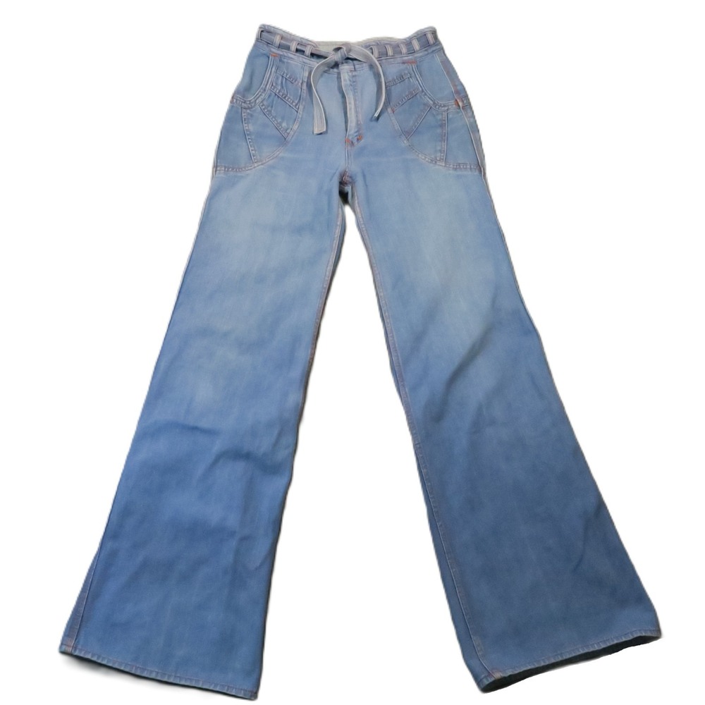Nest Ce Pas Flare Jeans Womens 13/14 Indigo Denim High Waist Vintage 90s Hippie